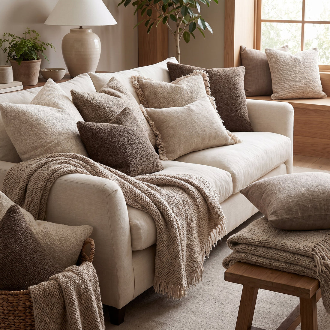 Throw Pillow Styling 101: Mixing Colors, Textures & Sizes