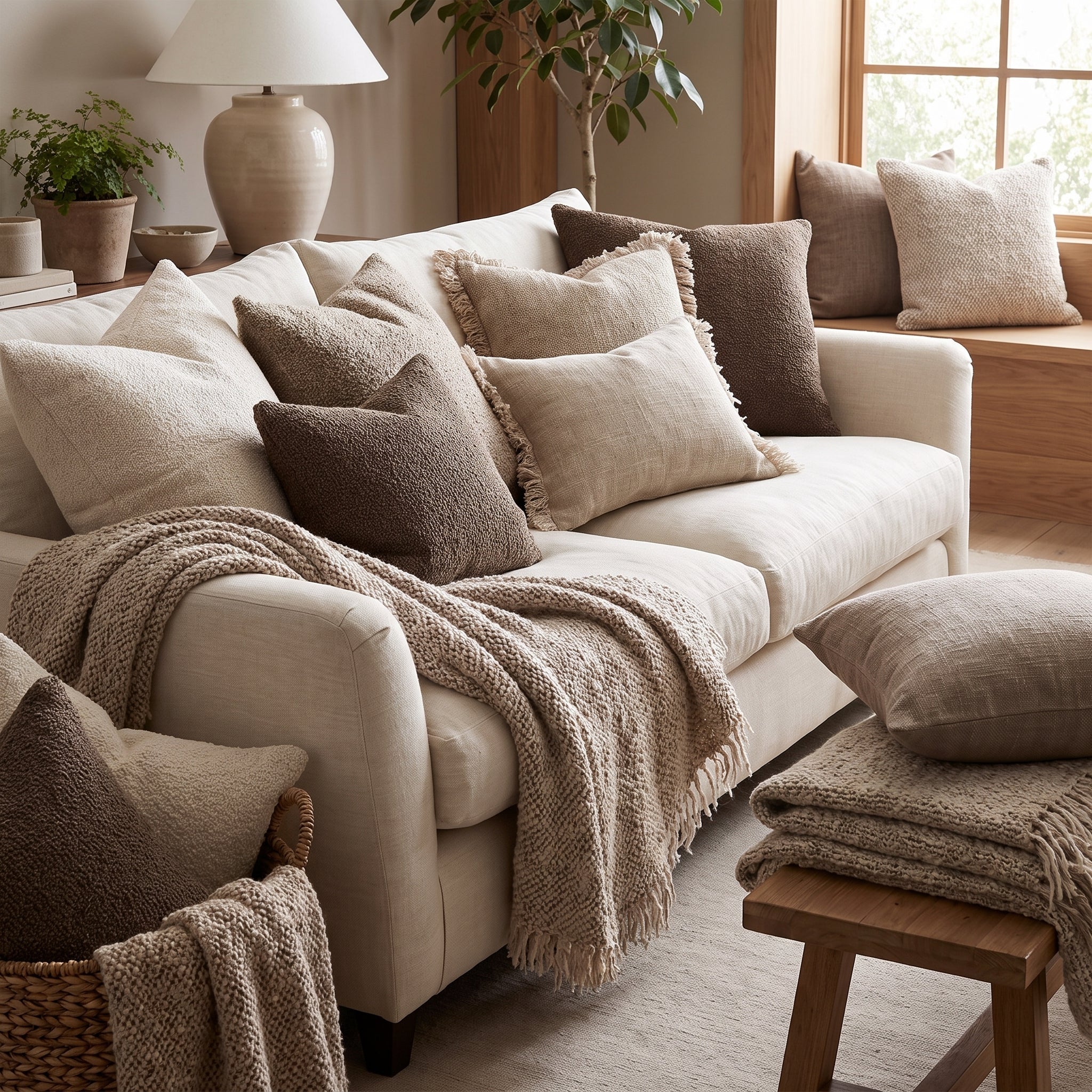 Throw Pillow Styling 101: Mixing Colors, Textures & Sizes
